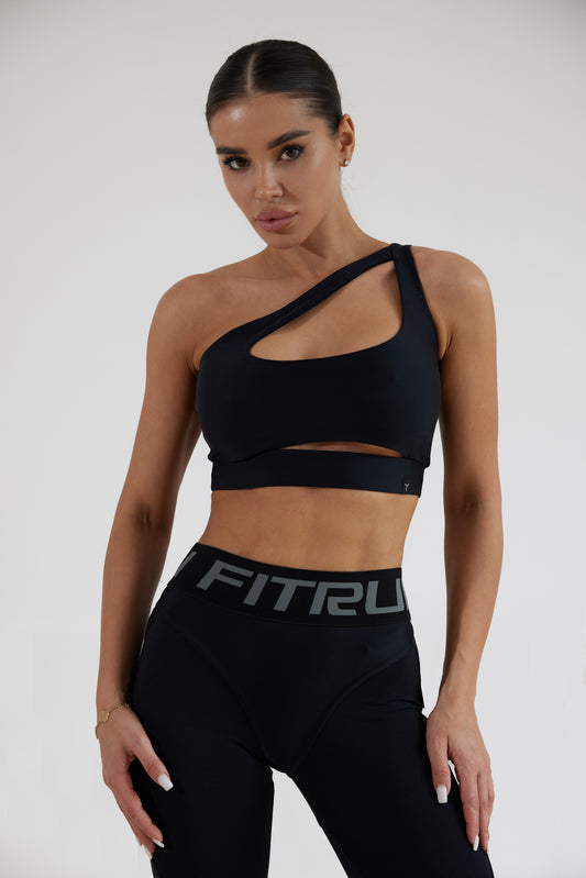 Sportinis topas „Racy Total Black"