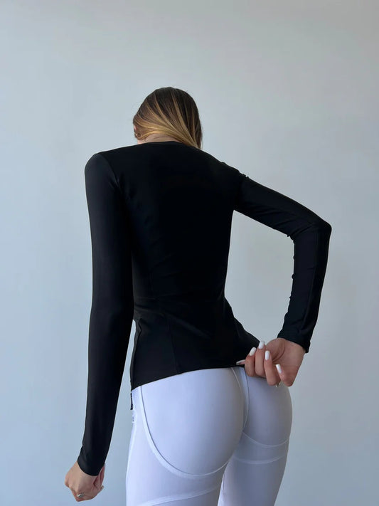 Sportininė palaidinė ilgomis rankovėmis „Total Black“