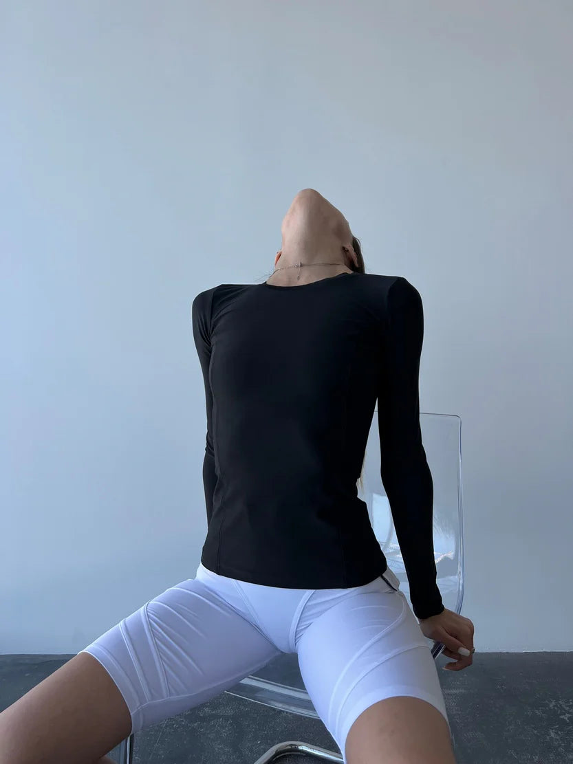 Sportininė palaidinė ilgomis rankovėmis „Total Black“