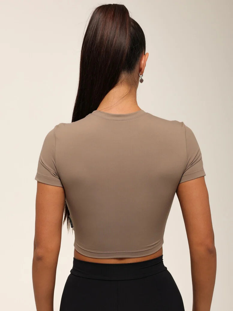 Sportinis crop topas „Sand VE“
