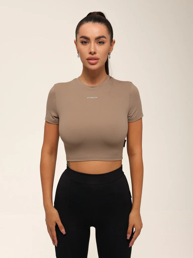 Sportinis crop topas „Sand VE“