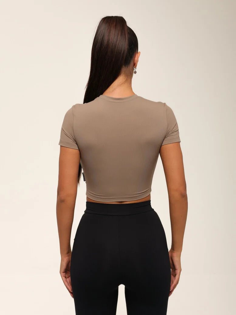 Sportinis crop topas „Sand VE“