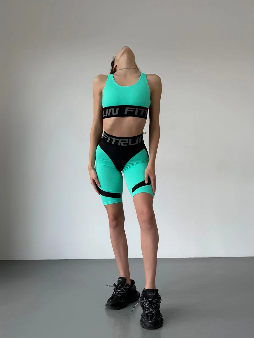 Sportiniai Biker šortai „Mint Relief" Push up