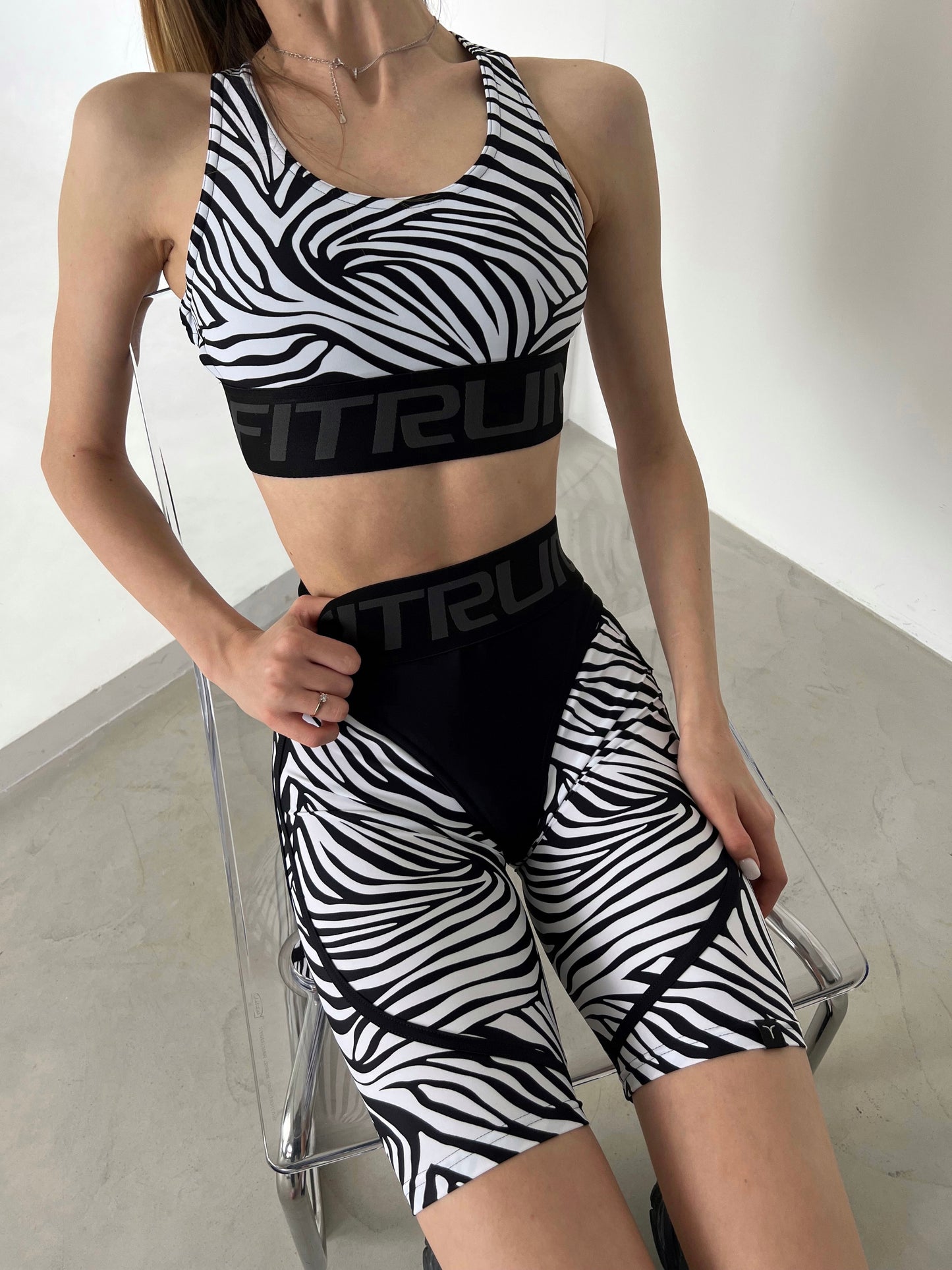 Sportiniai Biker šortai „Zebra“