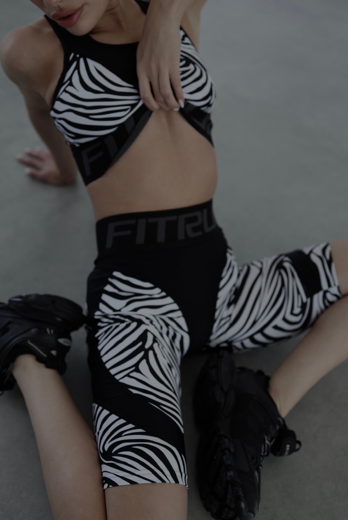 Sportiniai Biker šortai „Zebra“ Push up