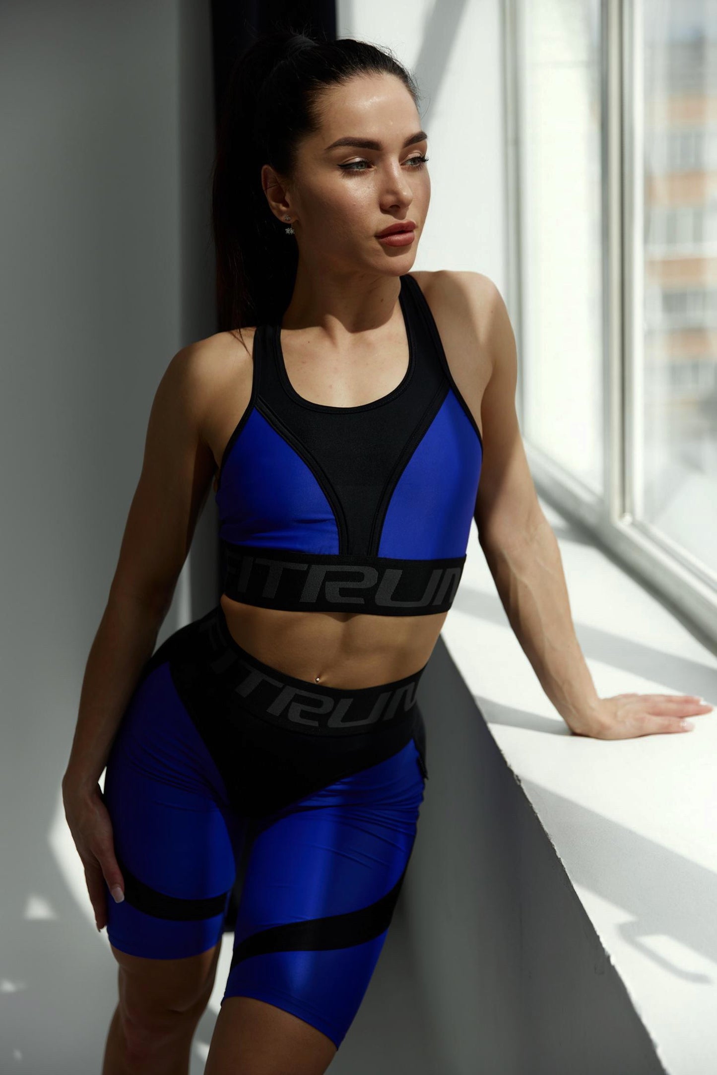 Sportiniai Biker šortai „Total Blue“ Push-Up